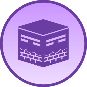 Kaaba icon representing Hajj fifth pillar of Islam — ILM HUB