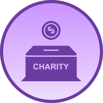 Charity donation icon — support Islamic education ILM HUB